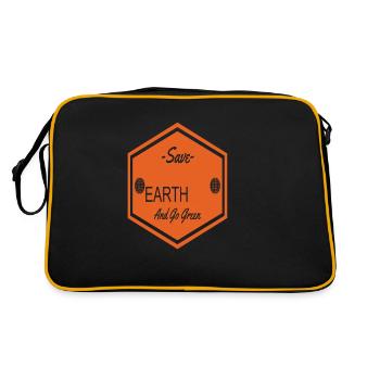 Sauvegarde de la Terre et passez à la protection de la Terre Verte - Sac Retro - noir/or - Dos