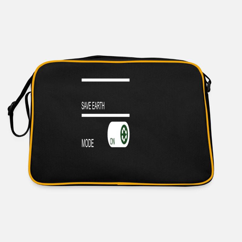 Save Earth Mode Earth Protection Support Awareness Retro Bag