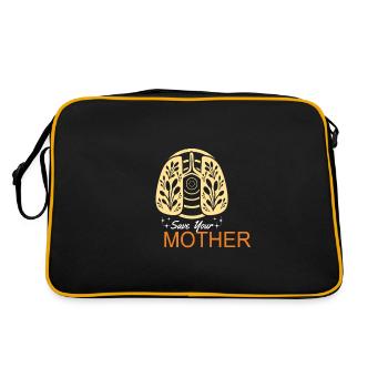 Save Earth Save Your Mother Earth Protection - Retro Bag - black/gold - Back