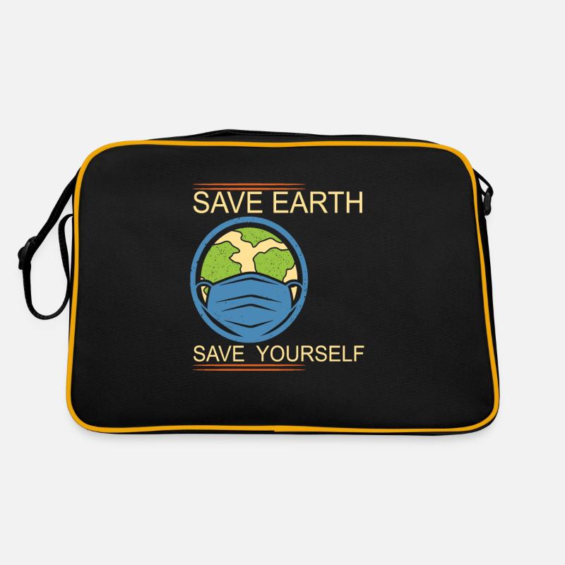 Save Earth Save Yourself Earth Day Retro Bag