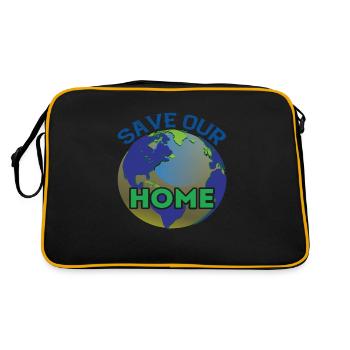 Save Our Home Earth Protection Support - Retro Bag - black/gold - Back
