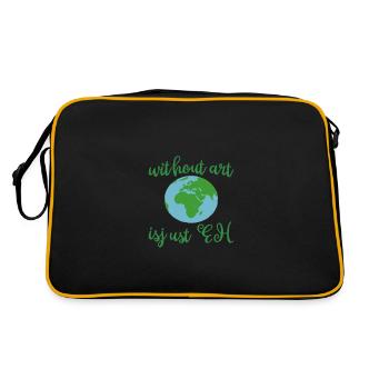 Without Art Earth Is Just Eh - Retro Bag - black/gold - Back