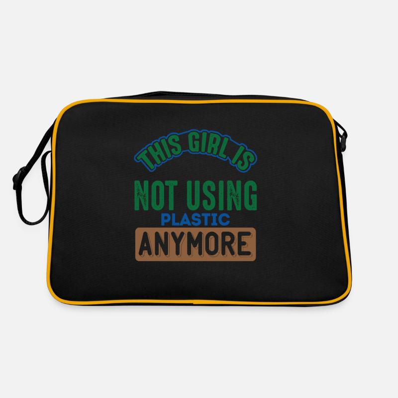 This Girl Is Not Using Plastic Anymore Sea Retro Bag