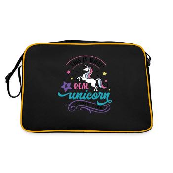 Voici à quoi ressemblent les vraies licornes colorées - Sac Retro - noir/or - Dos
