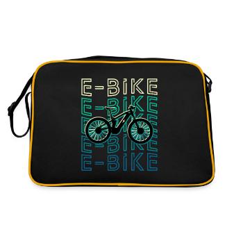 E Bike Retro Elektrofahrrad MTB - Retro Tasche - Schwarz/Gold - Hinten