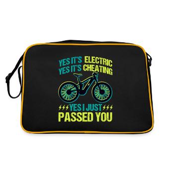 E Bike Funny je viens de te dépasser - Sac Retro - noir/or - Dos