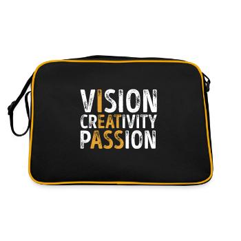 Drôle Vision Créativité Passion Adulte Humour - Sac Retro - noir/or - Dos