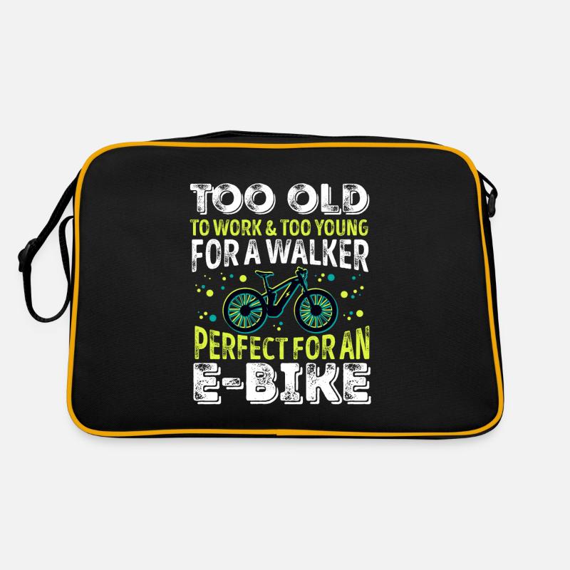 Perfect for an Ebike Funny Electric Bicycle Gift Retro Bag