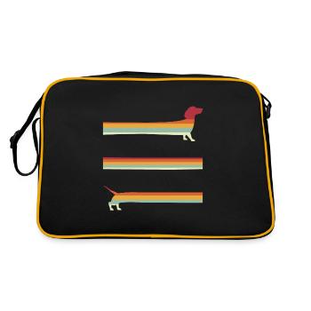 Teckel rétro extra long - Sac Retro - noir/or - Dos