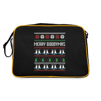 Blue Footed Booby Bird Ugly Christmas Sweater - Retro Bag - black/gold - Back