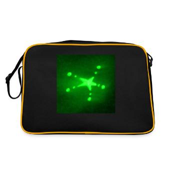 GREEN STAR - Retro Bag - black/gold - Back
