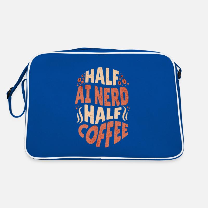 Artificial Intelligence Half AI Nerd Half Coffee Retro Bag