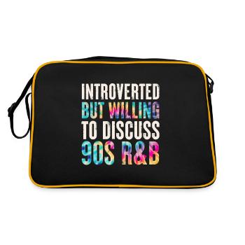 introverted but willing to discuss 90s R&B Tie - Retro Bag - black/gold - Back
