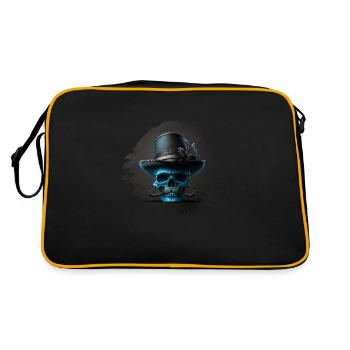 Dapper Blue Skull - Retro Bag - black/gold - Back
