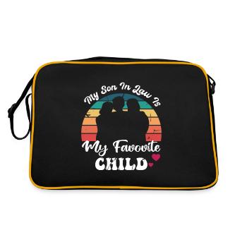 Mon gendre est ma famille préférée - Sac Retro - noir/or - Dos