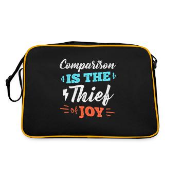 Comparison is the Thief of Joy Motivational - Retro Bag - black/gold - Back