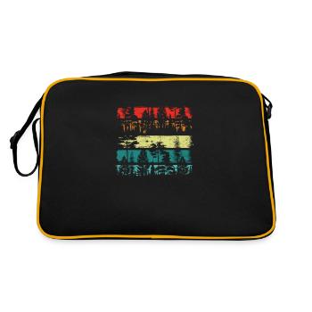 Wald Outdoor Camper Wild - Natur - Retro Tasche - Schwarz/Gold - Hinten