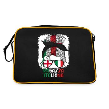 Ragazza italiana Moitié Anglaise Moitié Italienne Fille - Sac Retro - noir/or - Dos