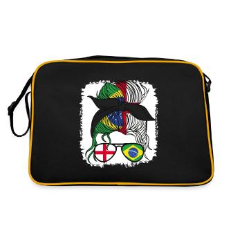 Brésil Moitié Brésilienne Brésil Angleterre Garota - Sac Retro - noir/or - Dos