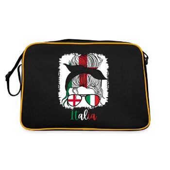 Italia Moitié Anglaise Moitié Italienne Fille Italie - Sac Retro - noir/or - Dos