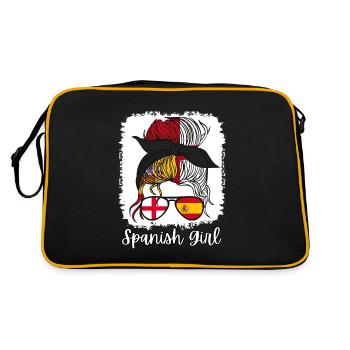 España Moitié Anglais Moitié Espagnol Fille Espagne chica - Sac Retro - noir/or - Dos