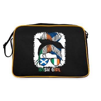 Scottish Half Irish Girl Ireland Scotland cailín - Retro Bag - black/gold - Back