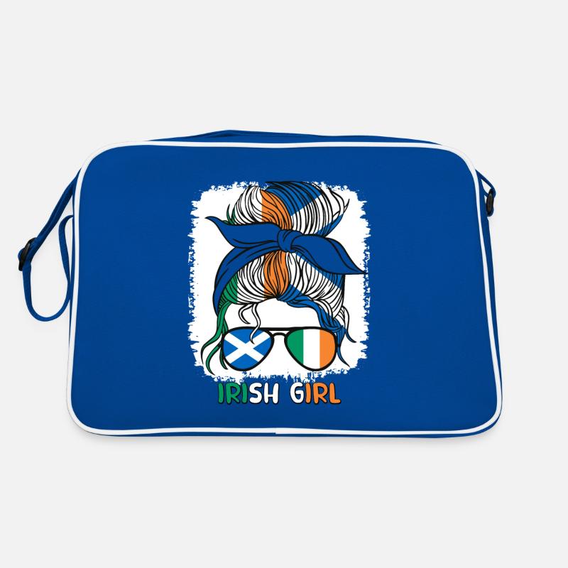 Schottisches halbirisches Mädchen Irland Schottland cailín Retro Tasche
