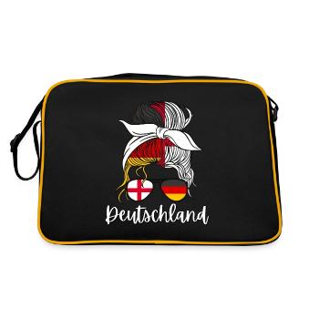 Deutschland Moitié Anglais Moitié Allemand Fille - Sac Retro - noir/or - Dos