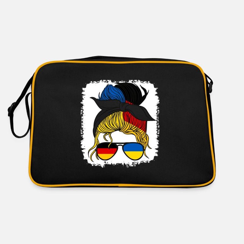 Halb deutsch halb ukrainisch mädchen deutschland ukraine Retro Tasche
