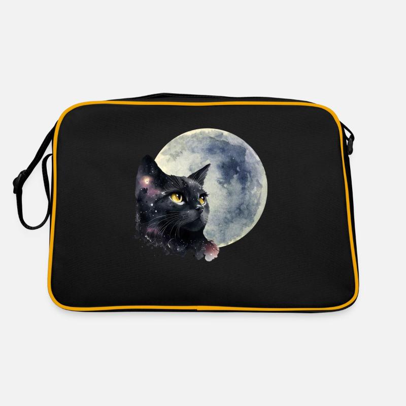Chat de la lune Sac Retro