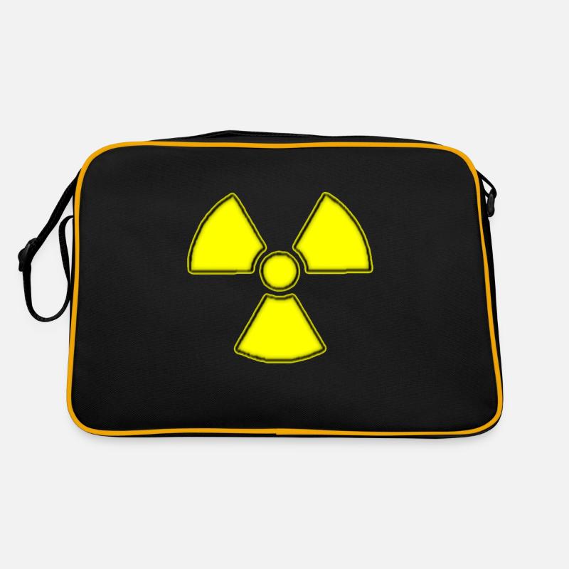 Atomzeichen gelb Retro Tasche