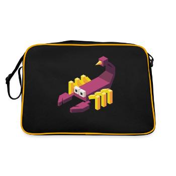 Lowpoly scorpion - Retro Bag - black/gold - Back