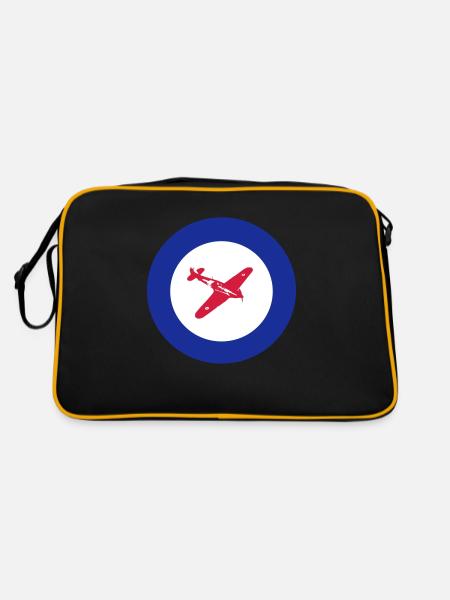 Hurricane Roundel - Retro Bag - black/gold - Back