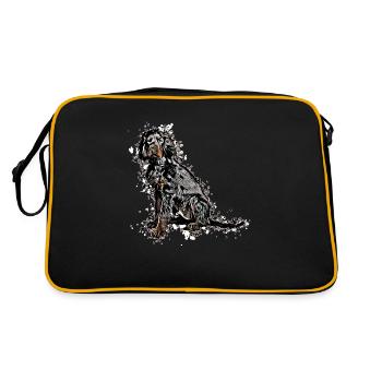 Gordon Setter - Sac Retro - noir/or - Dos
