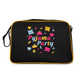 Soirée pyjama pour une soirée entre filles amusante - Sac Retro - noir/or - Dos