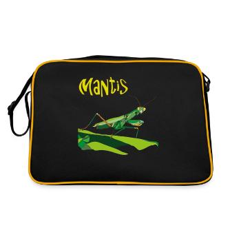 Praying mantis, Mantis - Retro Bag - black/gold - Back