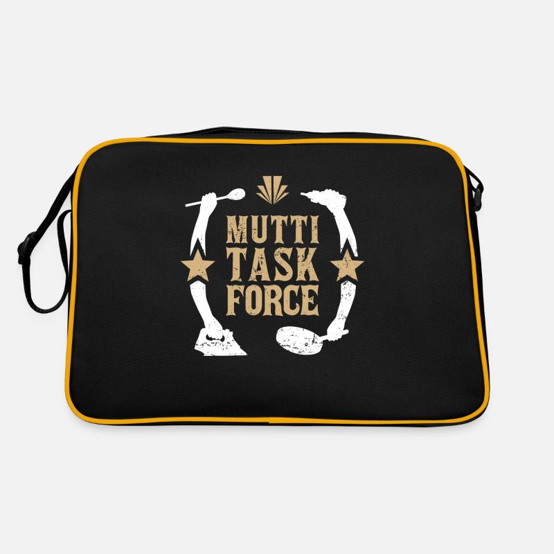 Mutter Multitasking Haushalt Mama Muttitasking Retro Tasche
