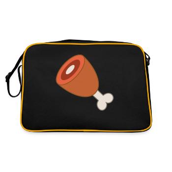 Cuisse de viande - Sac Retro - noir/or - Dos