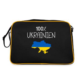 100 % Ukrainien - cadeau homme Ukraine - Sac Retro - noir/or - Dos
