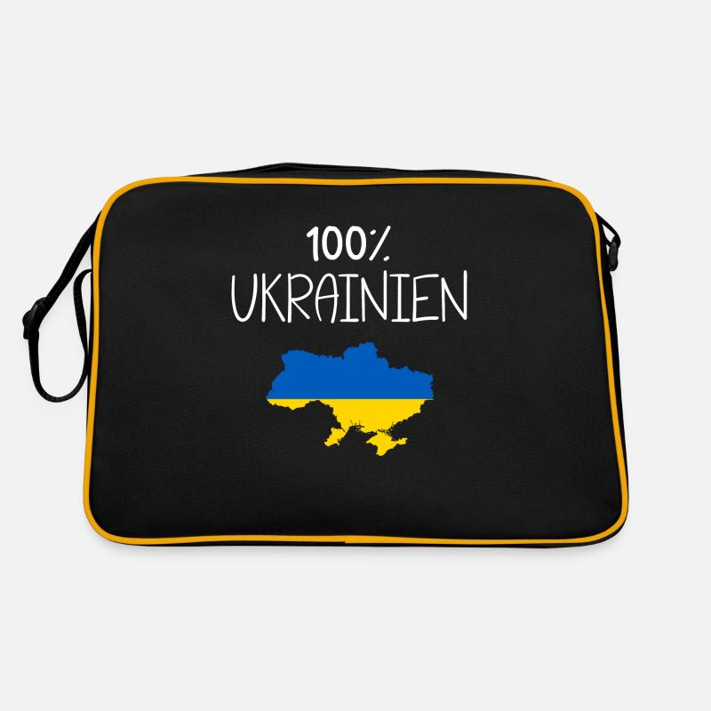 100% Ukrainisch - Geschenk Mann Ukraine Retro Tasche