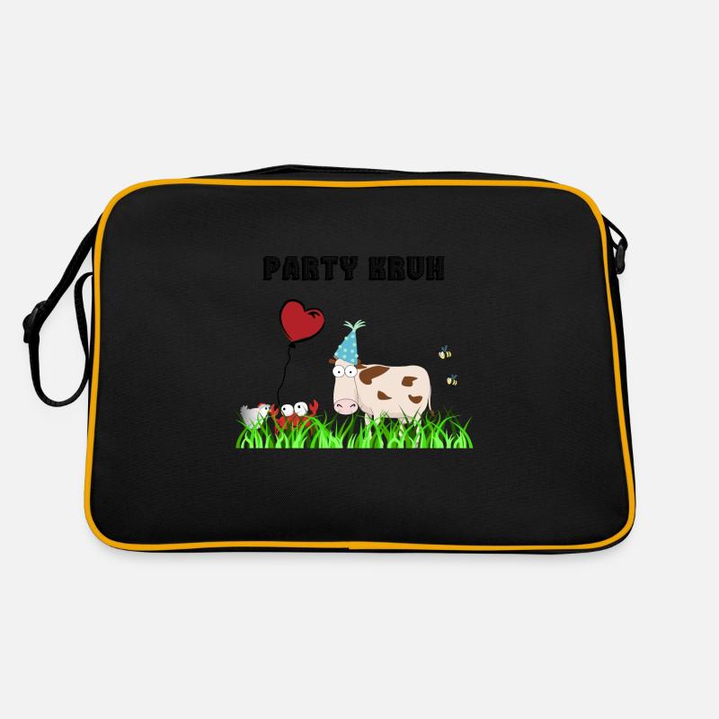 Party Kruh - Retro Tasche - Schwarz/Gold