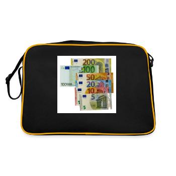 Billets en euros sur fond blanc - Sac Retro - noir/or - Dos