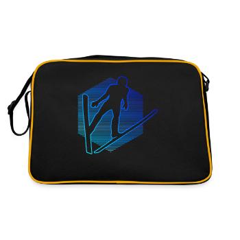 Ski Jumping Ski Jumpers Ski Flying Men Women - Retro Bag - black/gold - Back