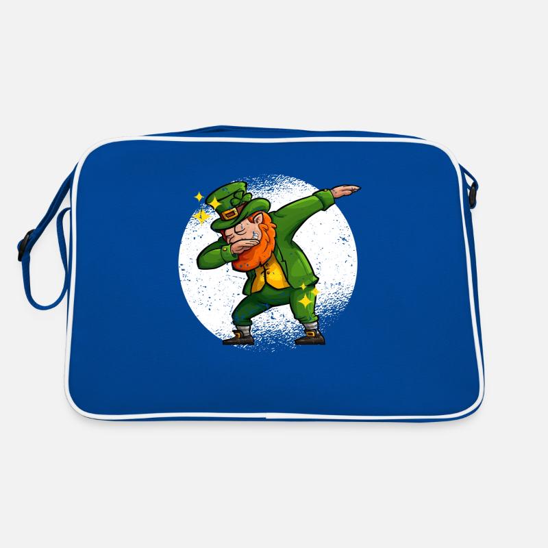 Dabbing Leprechaun St. Patricks Day Irisches Klee Retro Tasche