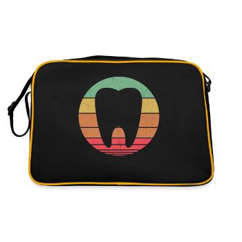 Tooth Doctor Vintage Dentistry Lover Oral Hygiene - Retro Bag - black/gold - Back