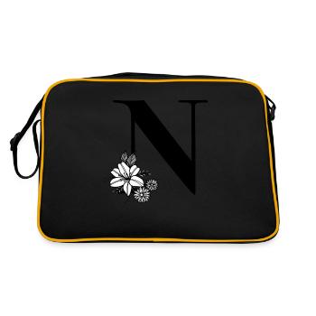 Letter N - Retro Bag - black/gold - Back