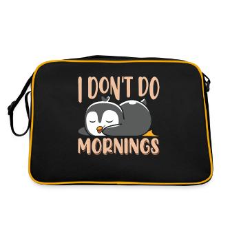 I don't do mornings - Retro Bag - black/gold - Back
