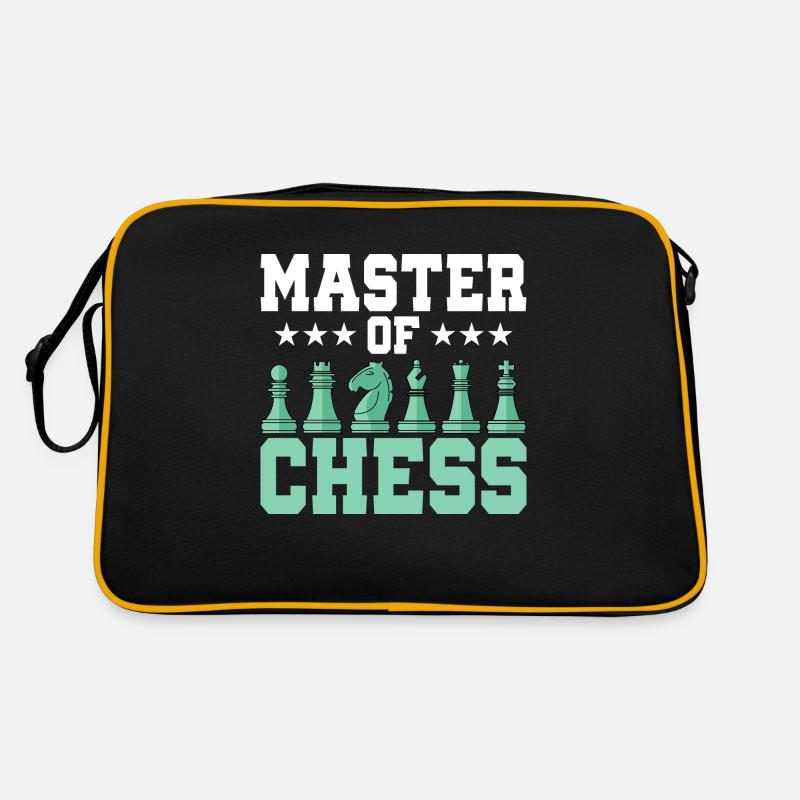 Master Of Chess Chess Player Chess Board Retro Tasche