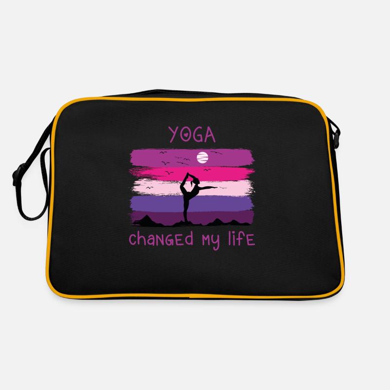 Yoga changed my life - Retro Tasche - Schwarz/Gold