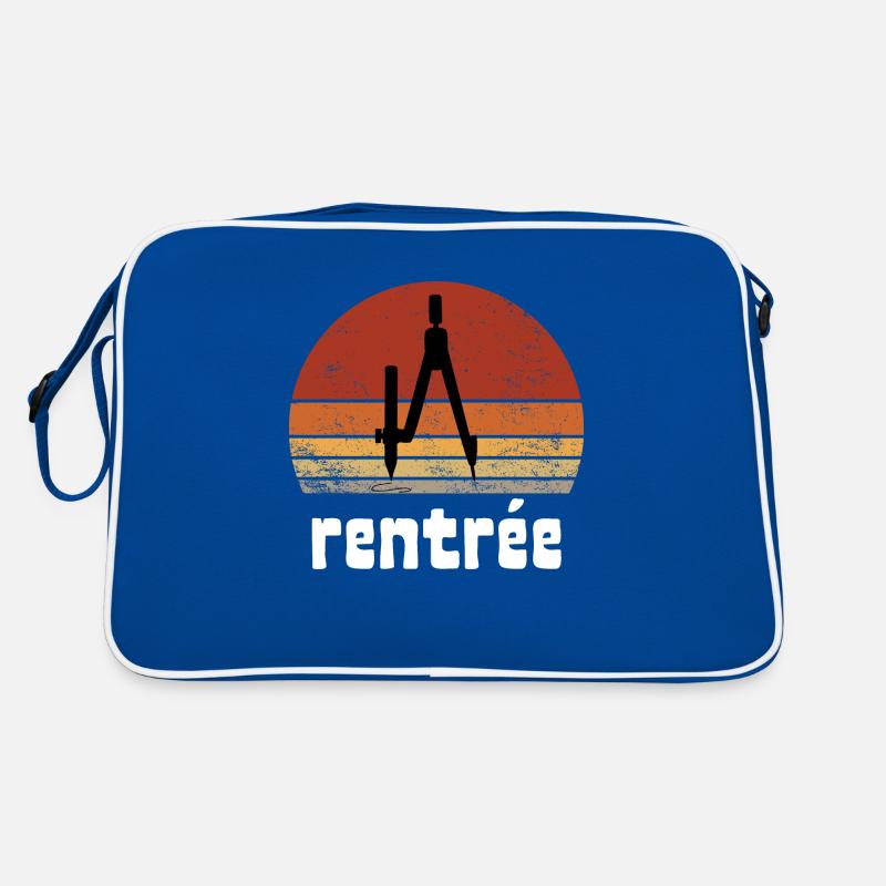 rentrée compas Maths Vintage Rétro Sunset Sac Retro